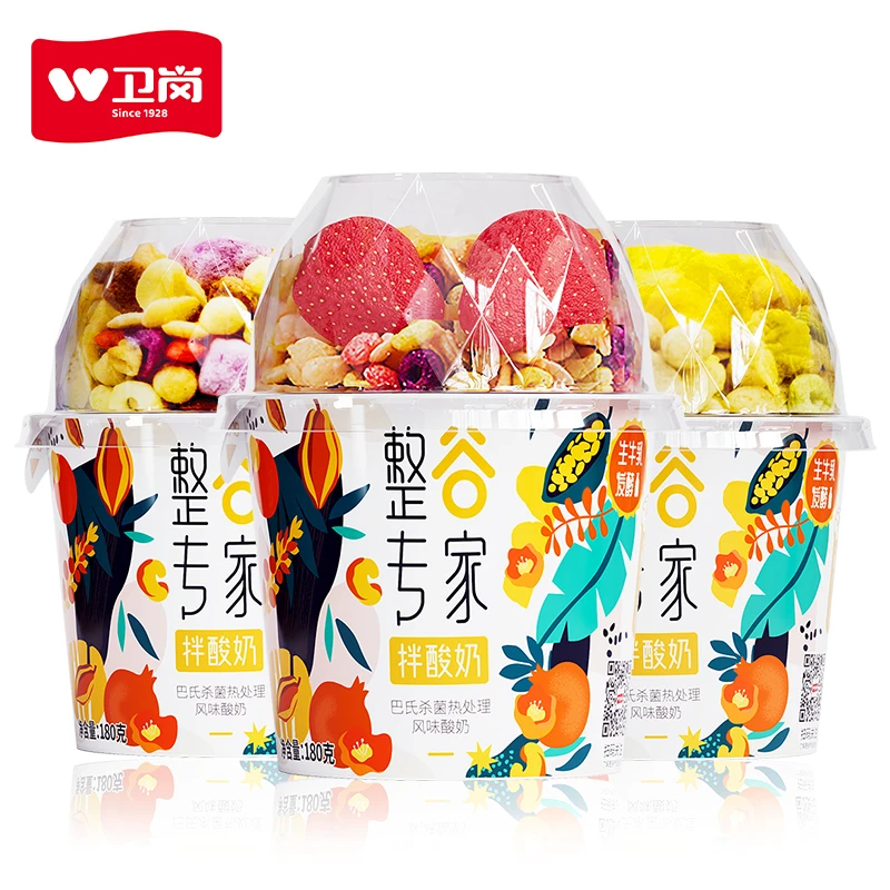 卫岗 整谷专家拌酸奶180g酸奶+30g谷物*6杯酸奶代餐ZB