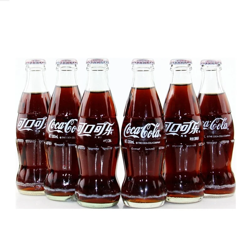 玻璃瓶汽水玻璃瓶雪碧芬达玻璃瓶可口可乐怀旧老汽水200毫升装