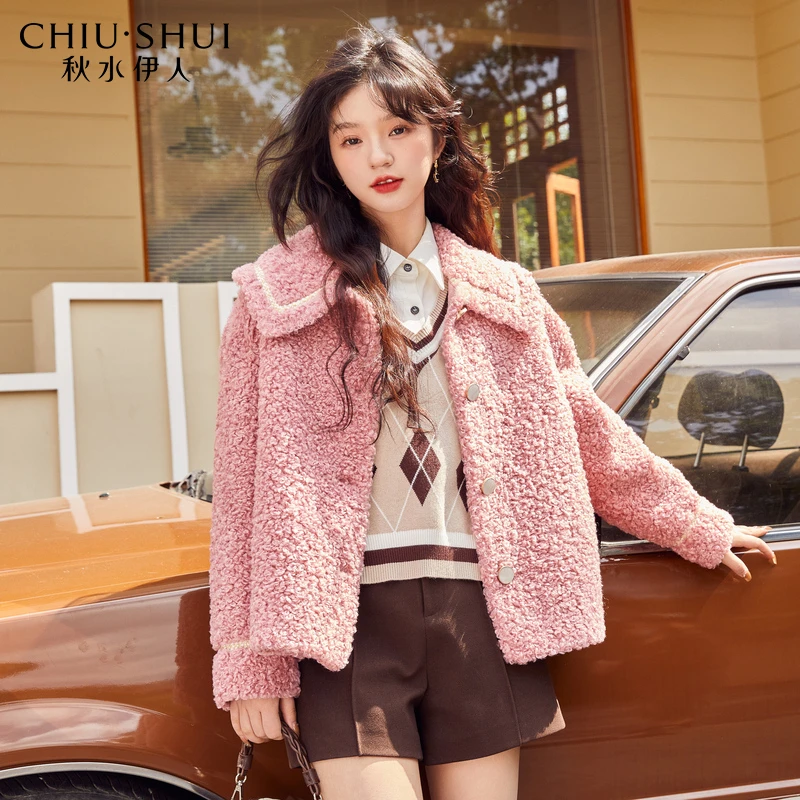 人造皮草 【品牌福利】秋水伊人人造皮草仿皮草绒上衣622410M267727