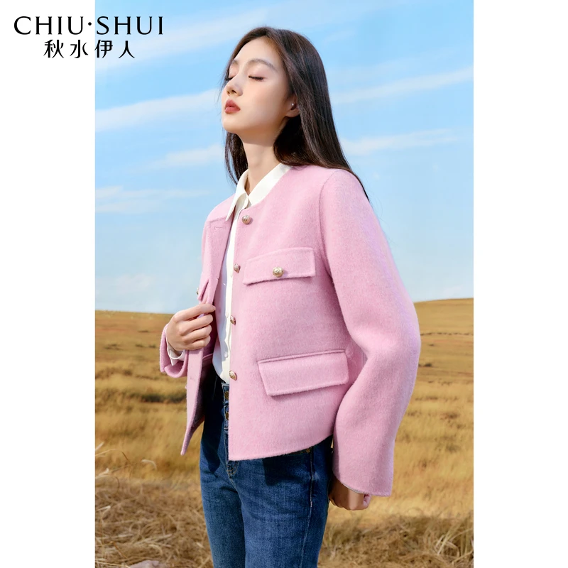 【程钱钱专属】秋水伊人甜美外套装短款羊毛大衣623409A130542