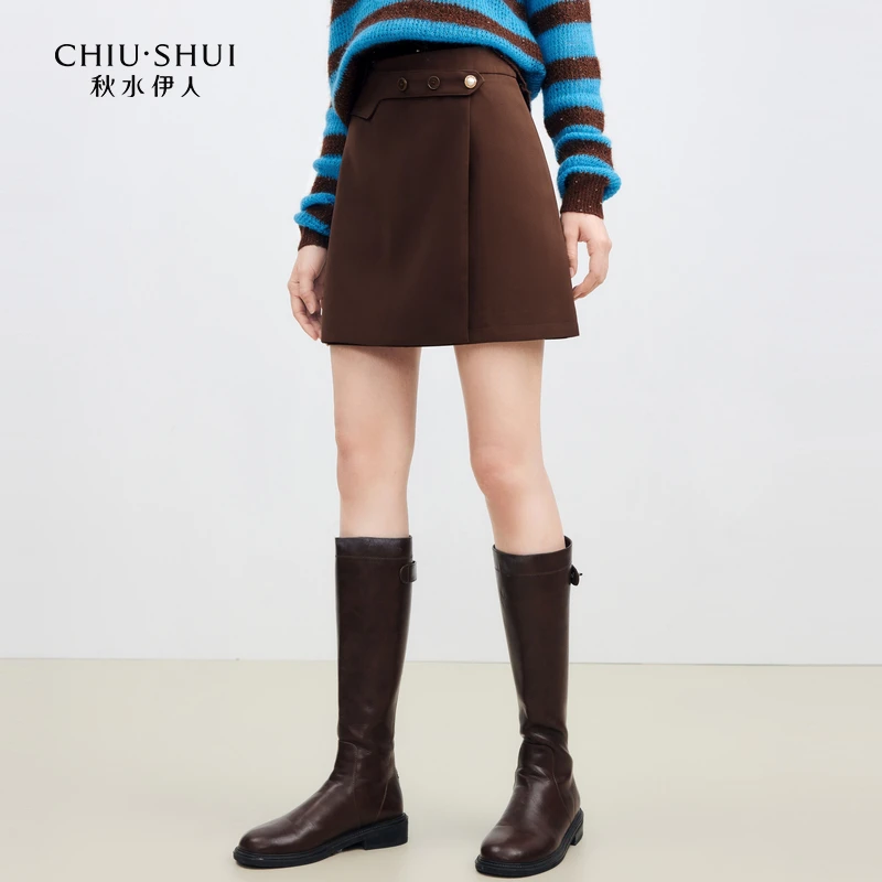 【李易行】秋水伊人收腰雪纺不规则搭配裙子623112A090065