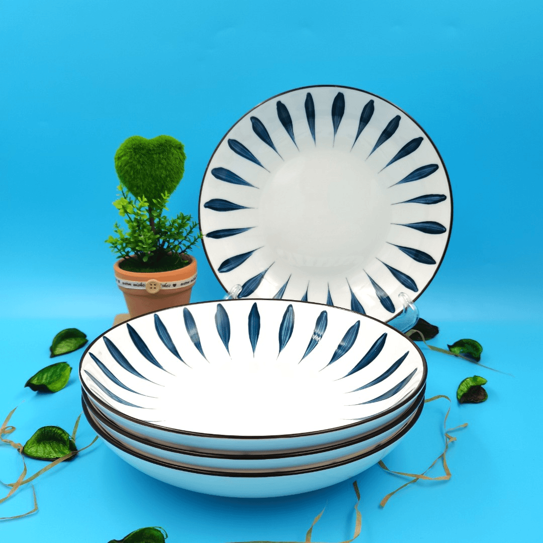 【包赔不补发082】千叶7英寸圆盘6只装家用圆形ins高颜值盘贰