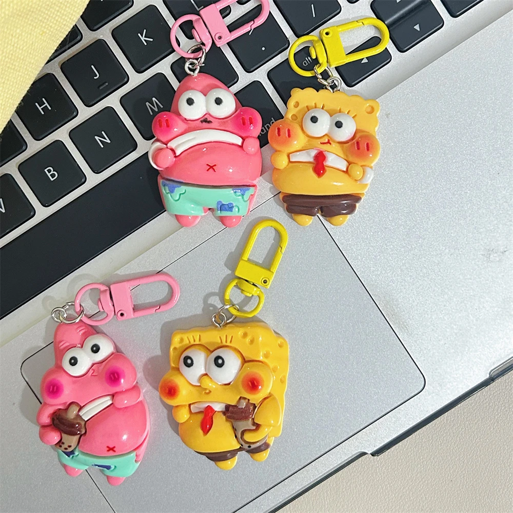 海绵宝宝派大星钥匙扣派大星海绵宝宝挂件情侣闺蜜好朋友互赠礼物