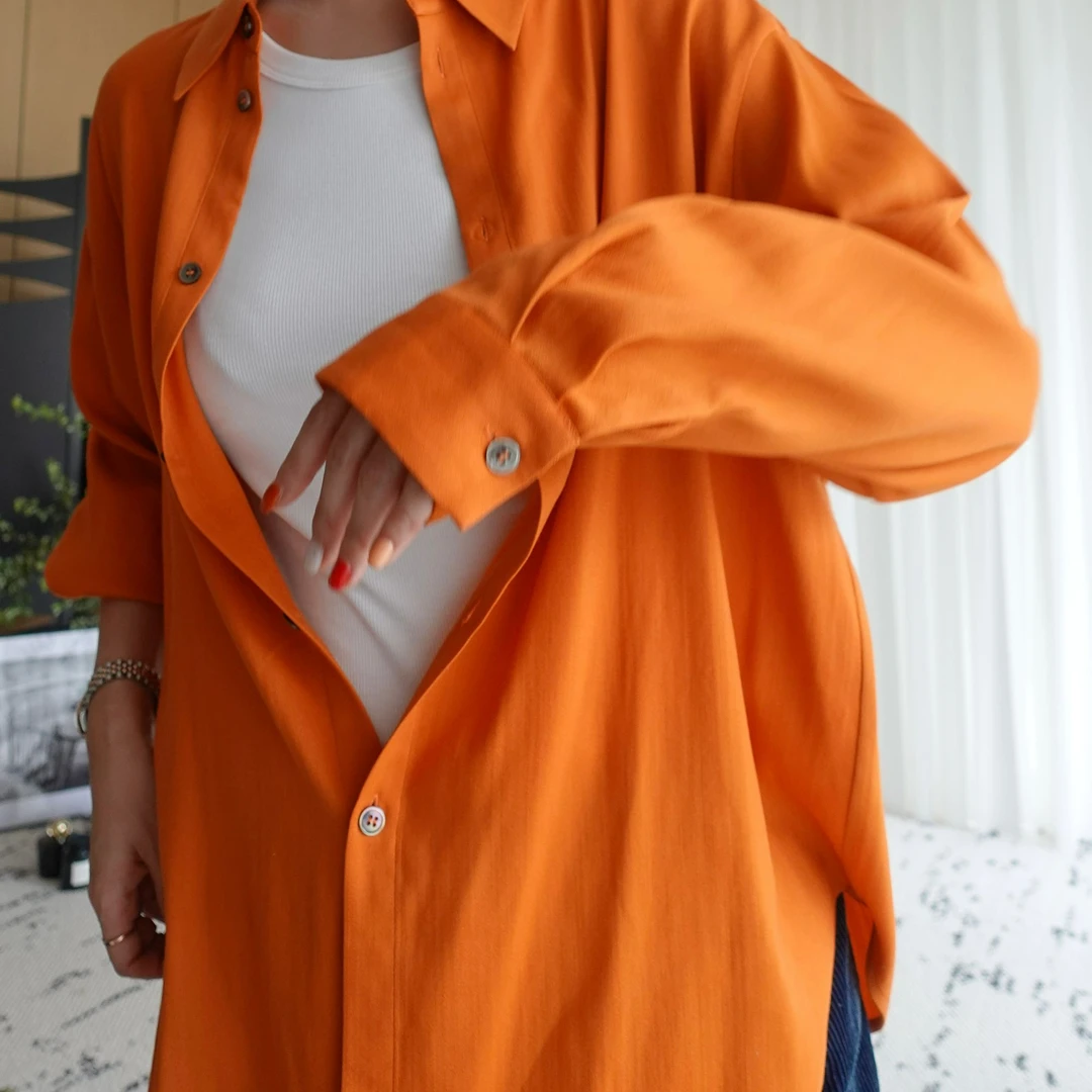 【“橘”部点睛】LIY心想事橙廓形衬衣