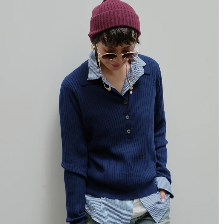 【轻且暖】LIY POLO领羊毛套头衫 雅丹秋上新