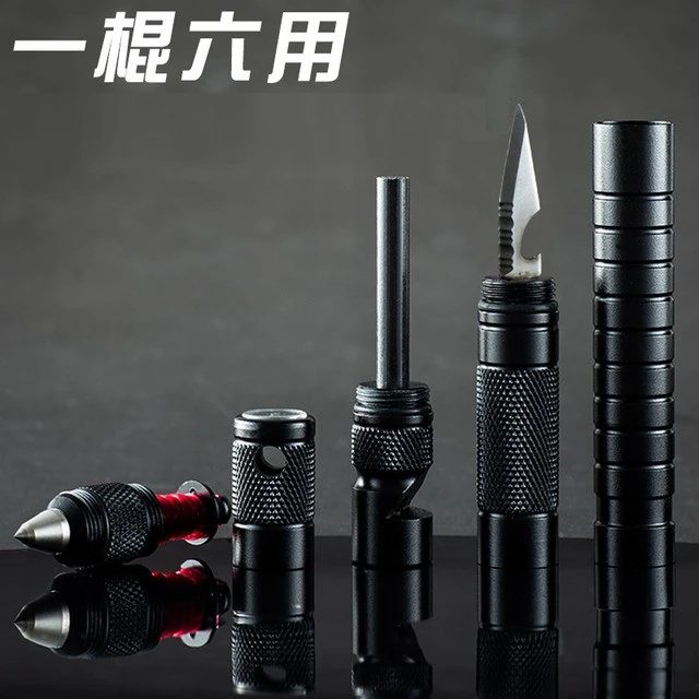 户外多功能钓鱼打火棒野外求生装备防水打火石钨钢 B90205