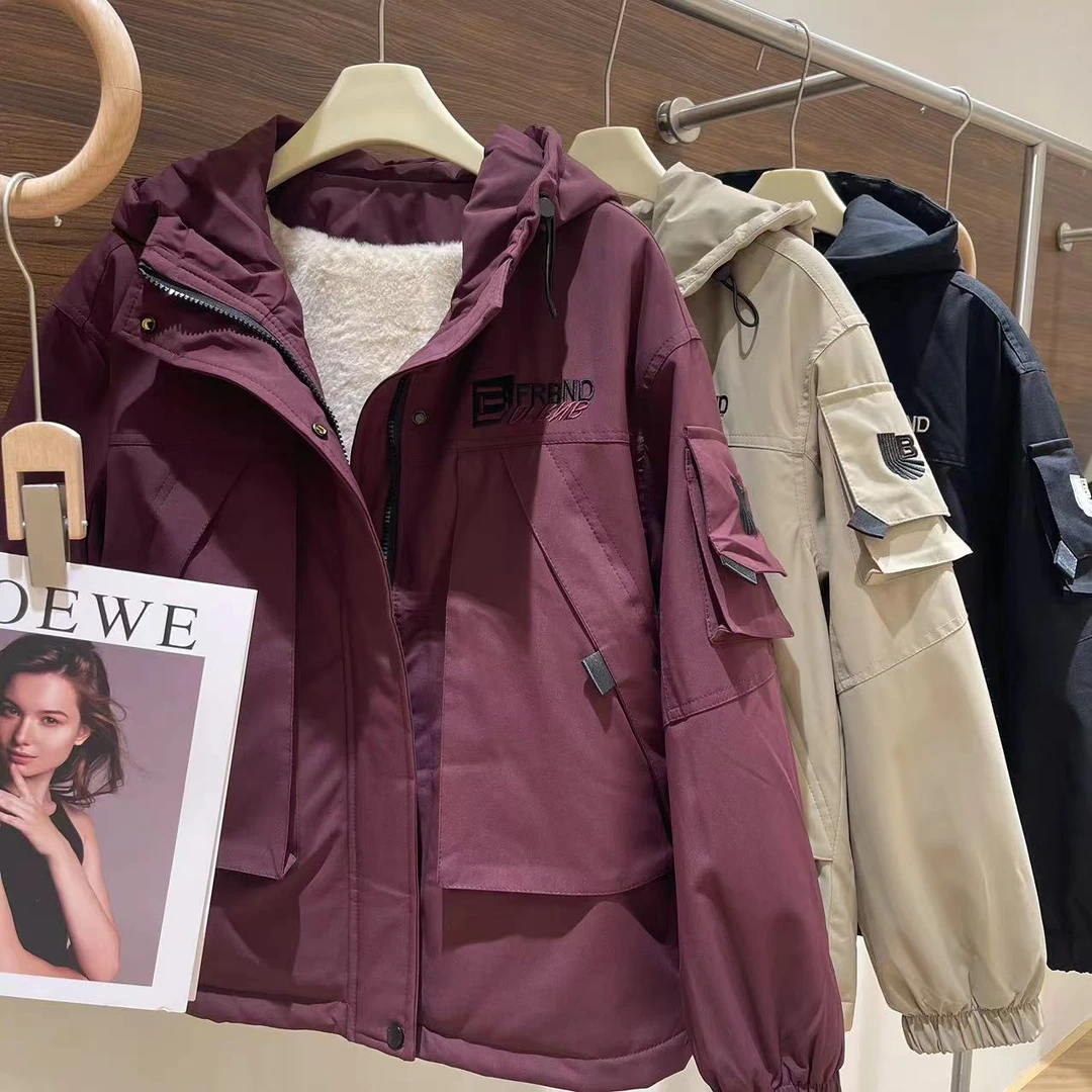 娟姐家2024冬季新款时尚韩版休闲加绒加厚外套