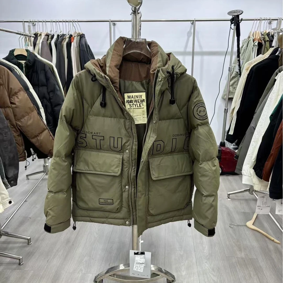 2024冬季新款潮流男士立领抗寒加厚保暖休闲外套--9055