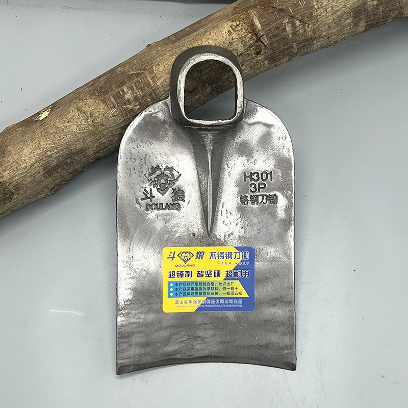 农用铬钢锄头一体锻打挖土种菜锄头除草神器种地开荒不锈钢草刀锄