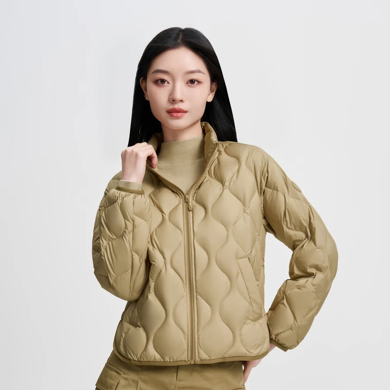 波司登2024新款秋冬季新款女短款休闲百搭轻薄保暖羽绒服外套1014