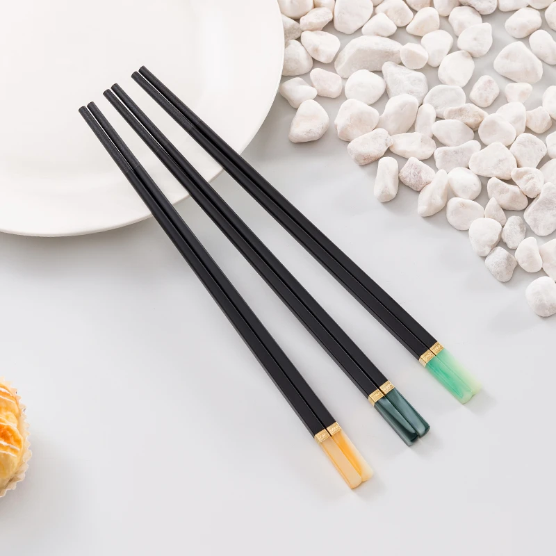 唐筷仿玉PPS轻奢合金筷子宴会酒店家用抗菌防滑防霉筷2024年新款