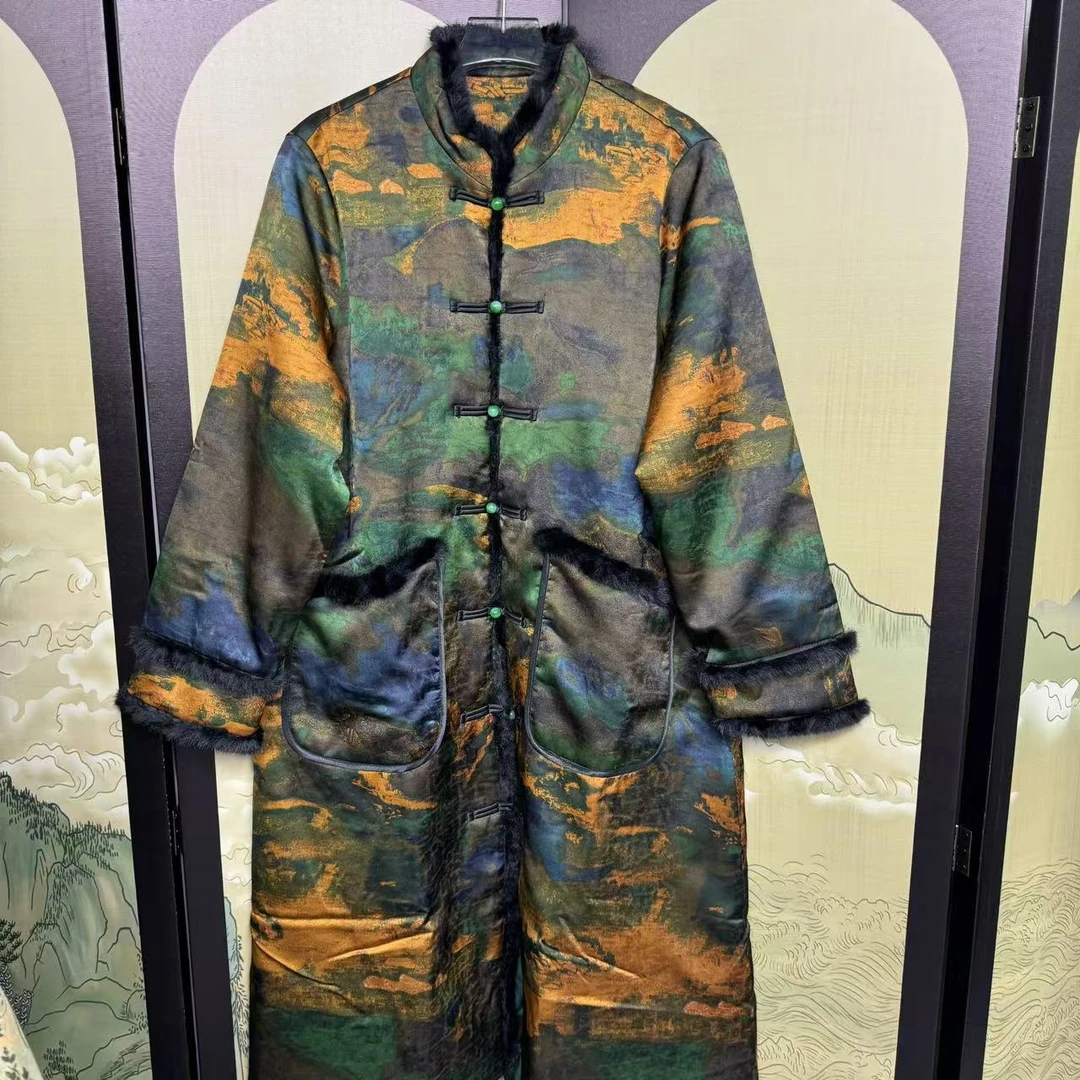 【千里江山棉服】新中式时尚百搭秋冬新款上衣