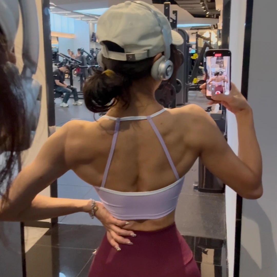 ALJS【爱琳】亲肤裸感可调节肩带文胸跑步健身运动美背瑜伽内衣女