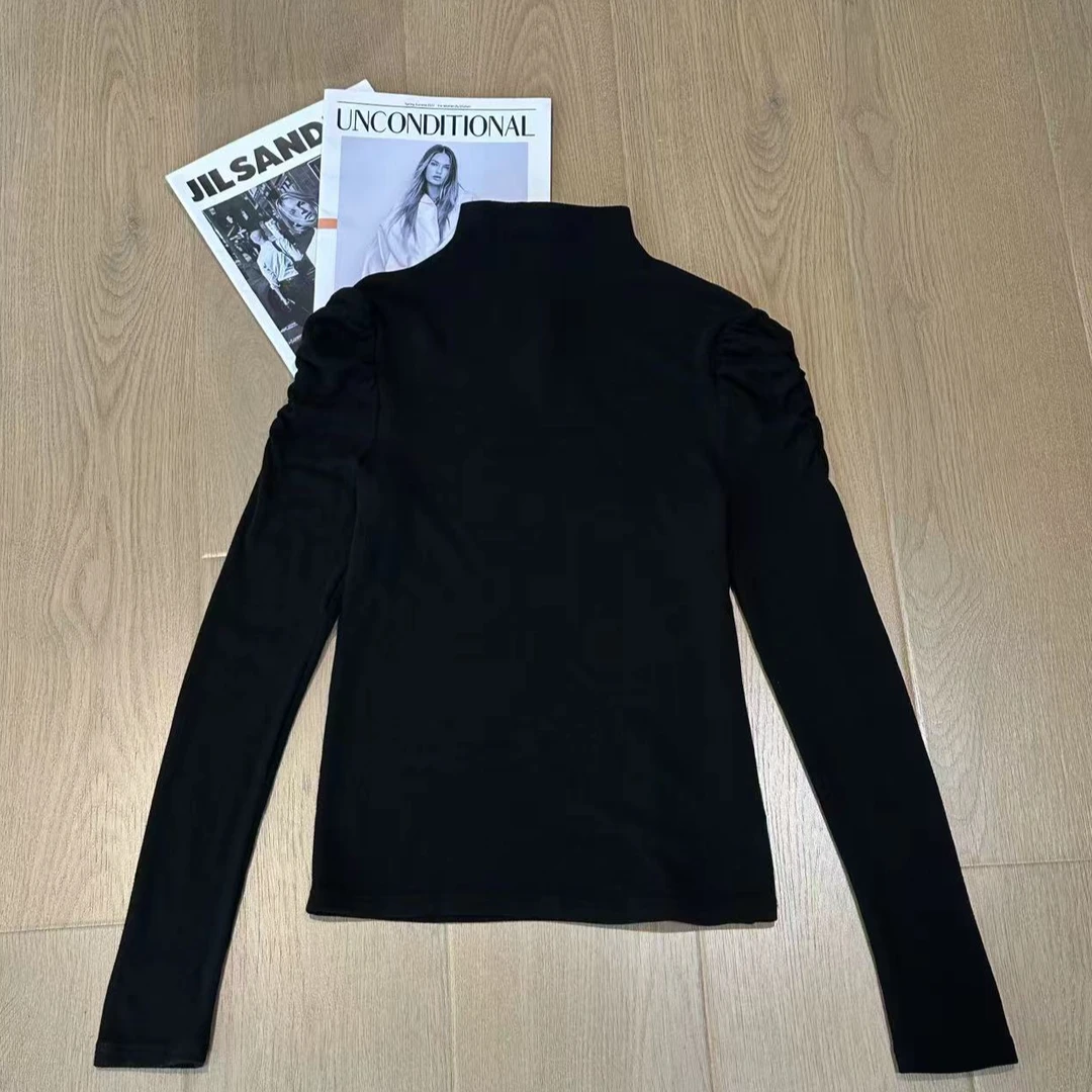 琪琪怪怪大码女装法式百搭高领秋冬简约针织打底D12668QTQ