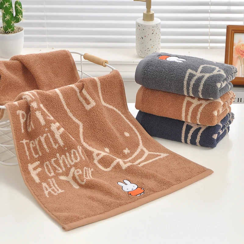 金号米菲兔子毛巾提缎绣花耐脏柔软面巾 情侣加厚吸水全棉A类卡通