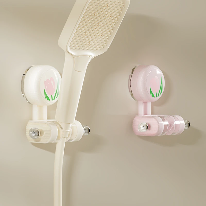 【佳立方】吸盘郁金香花洒支架家用免打孔淋浴喷头架底座浴室花洒架