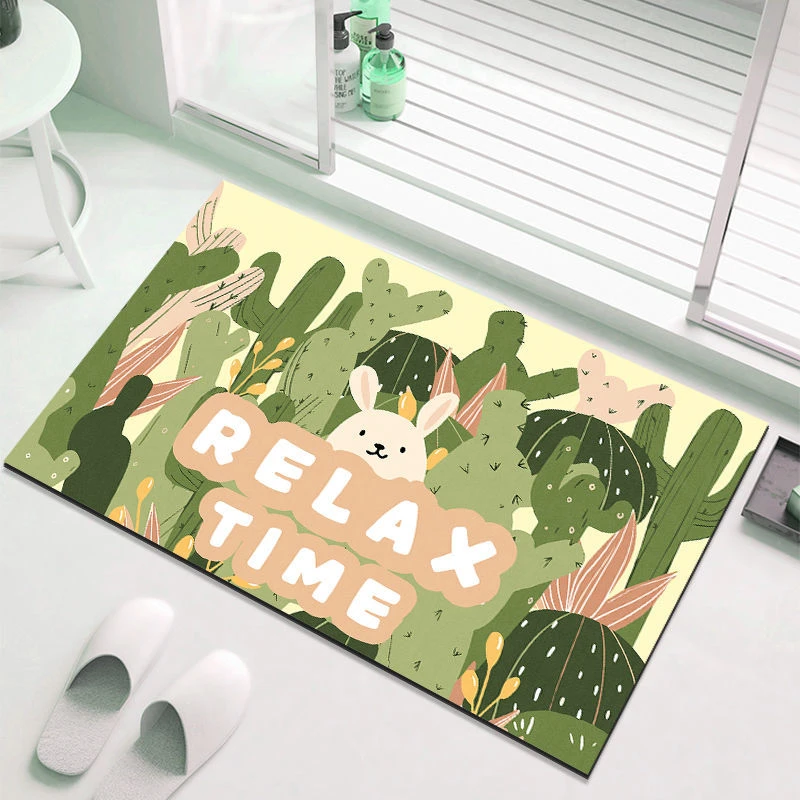 硅藻泥吸水脚垫地垫卫生间吸水防滑浴室地垫门口耐脏地毯厕所地垫