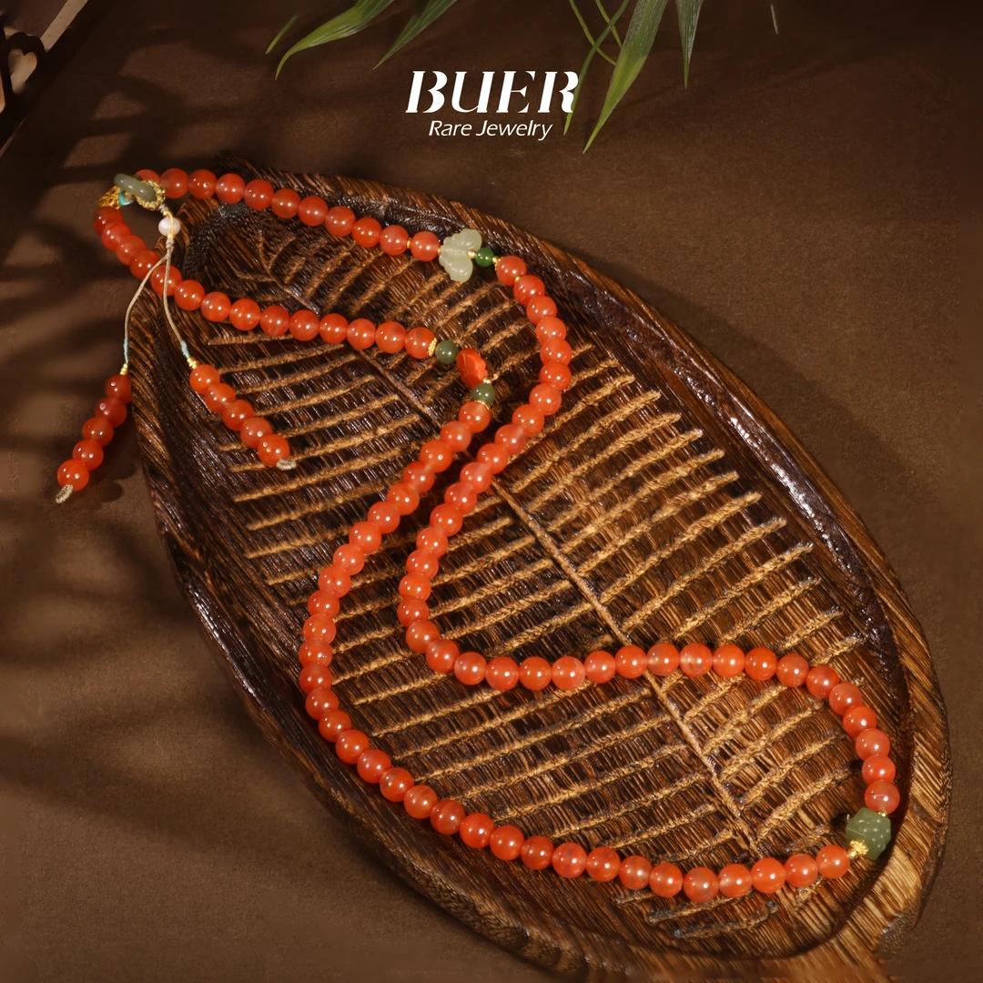 【不二】南红DIY项链8mm+