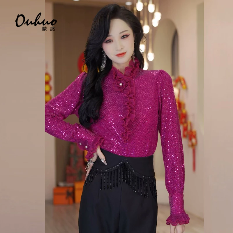 【苏苏现货】春秋新款时尚气质高端衬衫打底洋气上衣OHSHH01134