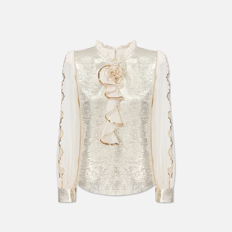 (【孤品！现货清！】两位数！粉丝回馈！现货！法式气质衬衫OHSHH08047