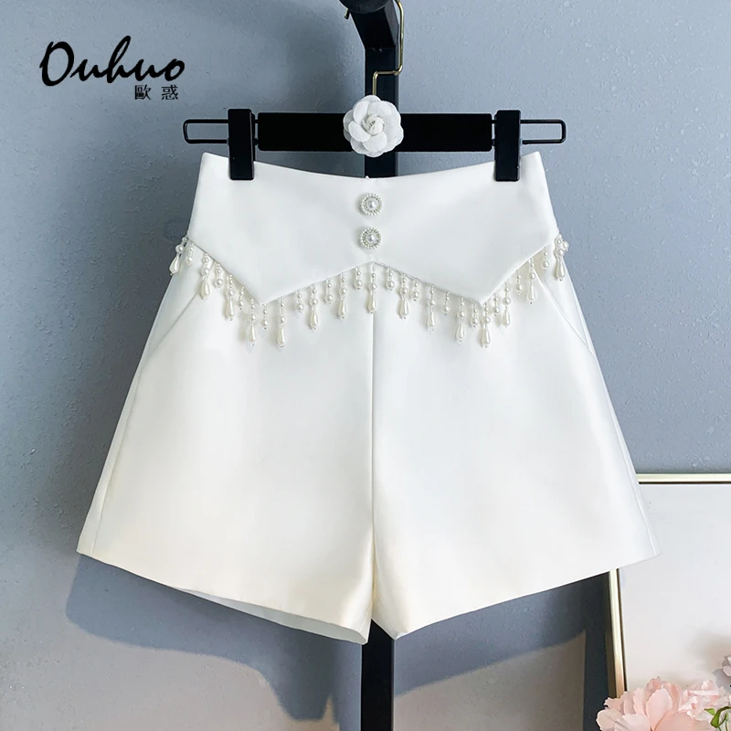 【南油定制】2025春季新款高腰显瘦气质轻奢休闲百搭短裤OHPAG03142