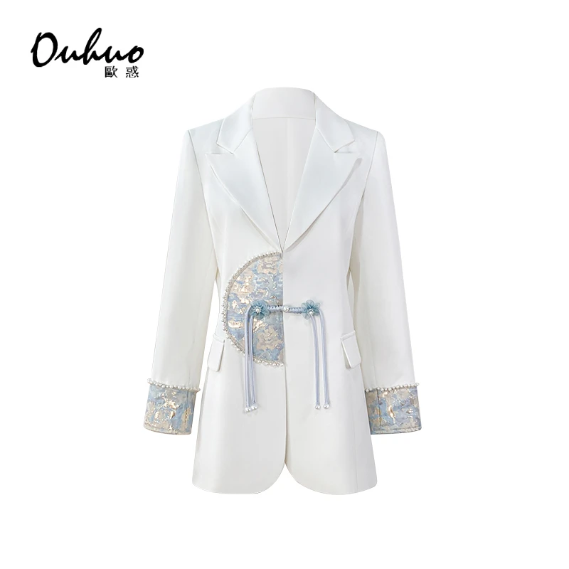 【米米专属】2024春秋新款休闲百搭新中式国风西装外套OHNAH03113