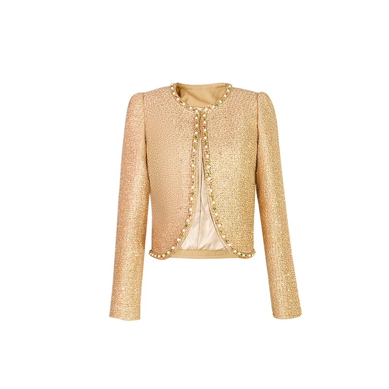 2025女士新款女士小香风气质轻奢时尚百搭小个子外套OHNAH01026