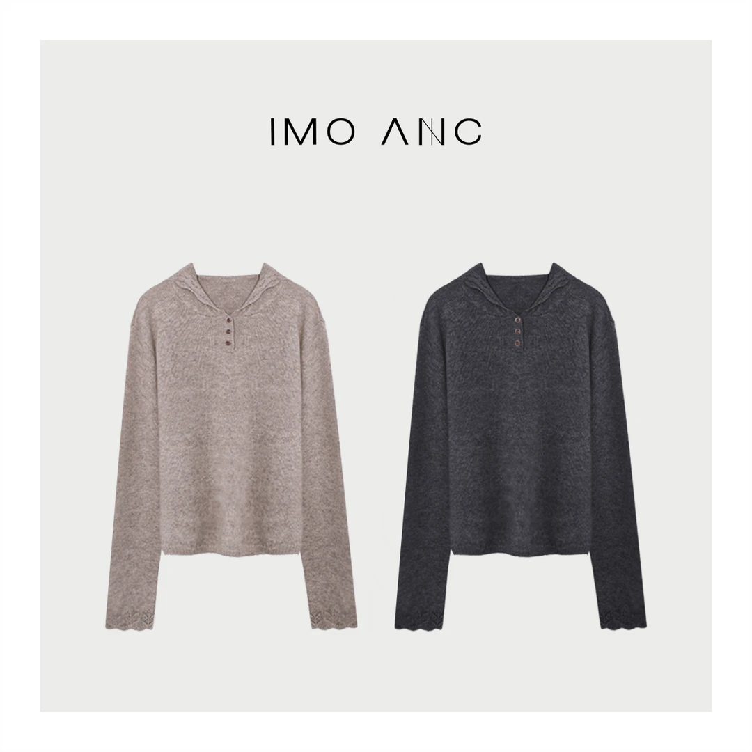 IM SO FANCY手工钩花戴帽毛衣SQ1533