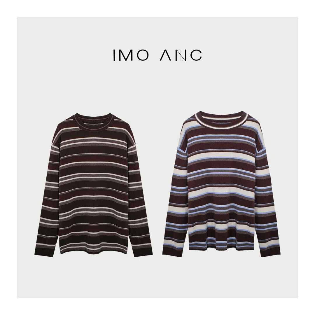IM SO FANCY100羊毛条纹多色毛衣SQ1479