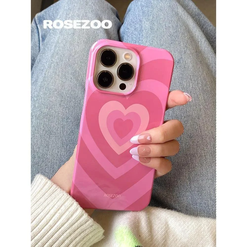 靓壳rosezoo适用苹果iphone141213promaxr粉色少女爱心ins菲林手