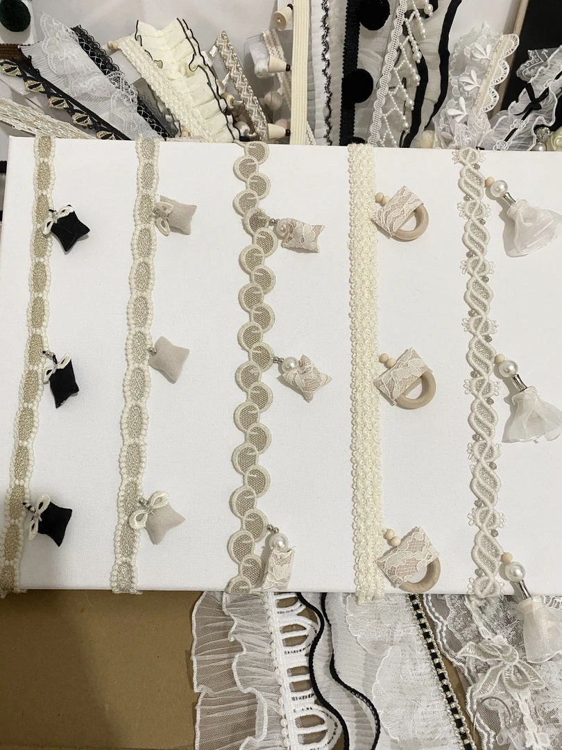 金源窗饰新款手工花边高档立边手工工艺小香包珍珠花边