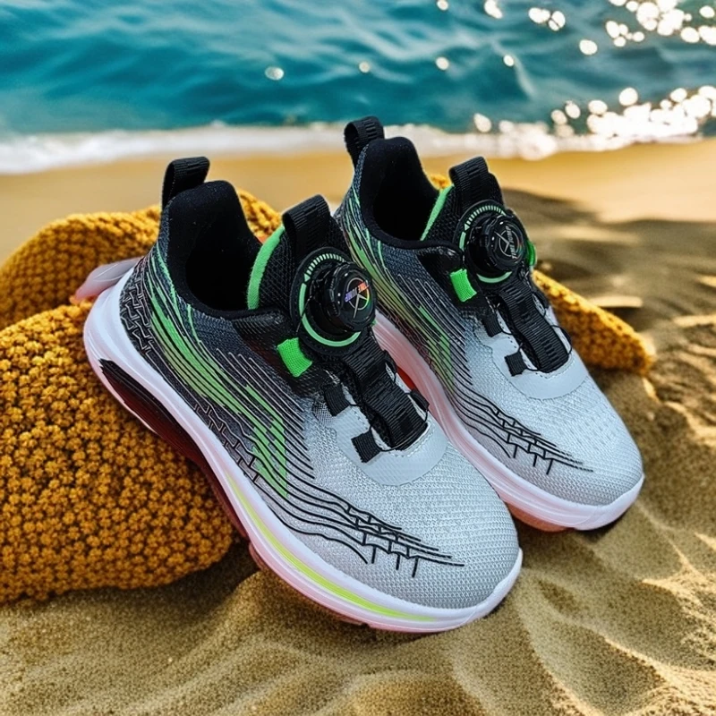 32-37儿童时尚透气飞织网面运动鞋5256