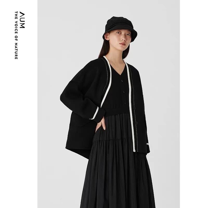 AUM22年冬季新款经典针织小香风复古时尚秋季休闲外套MCCX40028