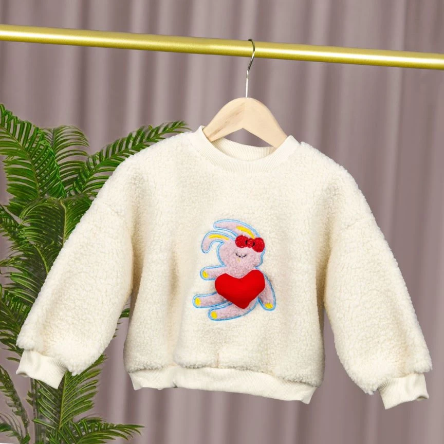 8113女童加绒卫衣小女孩秋冬韩版童装中大童2024新款