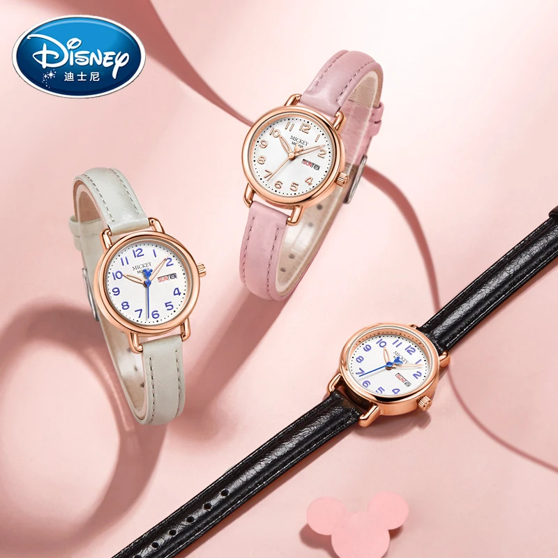 Disney/迪士尼小学初高中女生12-18岁女学生手表推荐学生夜光防水