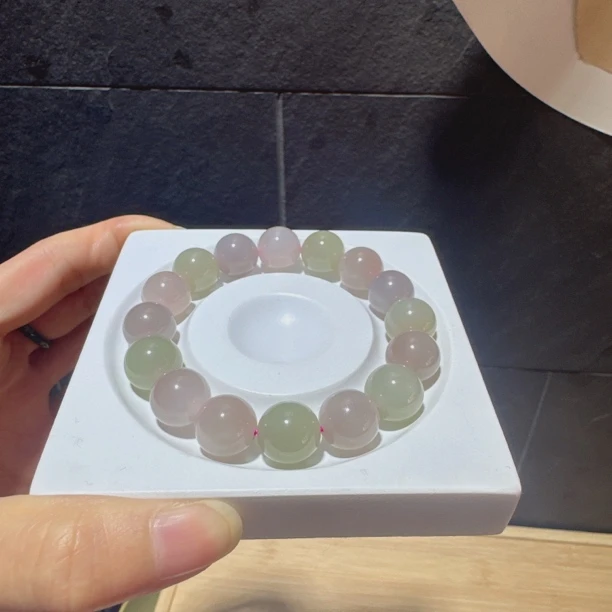 和田玉马卡龙色系12mm手串