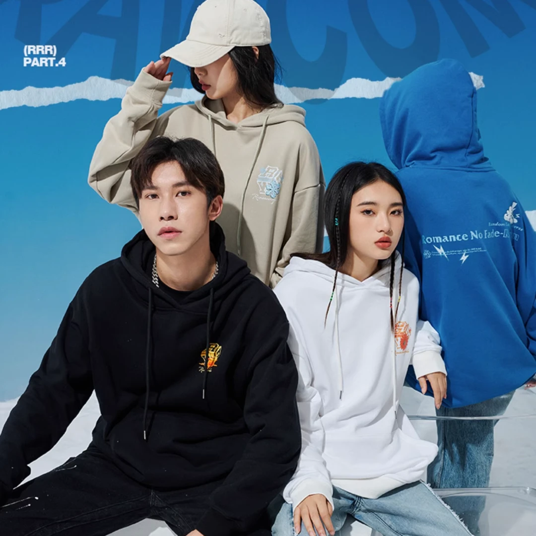 RMNF(RAWCOM) 秋款天气系列连帽卫衣潮流休闲宽松套头帽