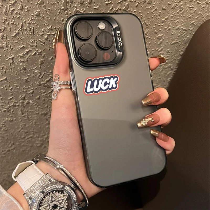 luck苹果14pro手机壳iphone15/13/12高级感11promax网红14plus潮