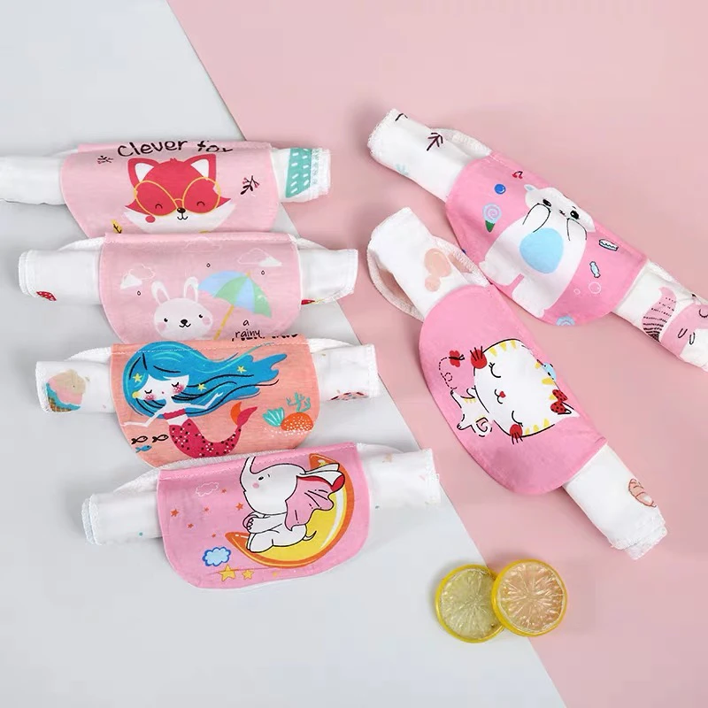 双层隔汗巾幼儿园垫背巾新生儿儿童加大纱布隔汗巾卡通纱布隔汗巾