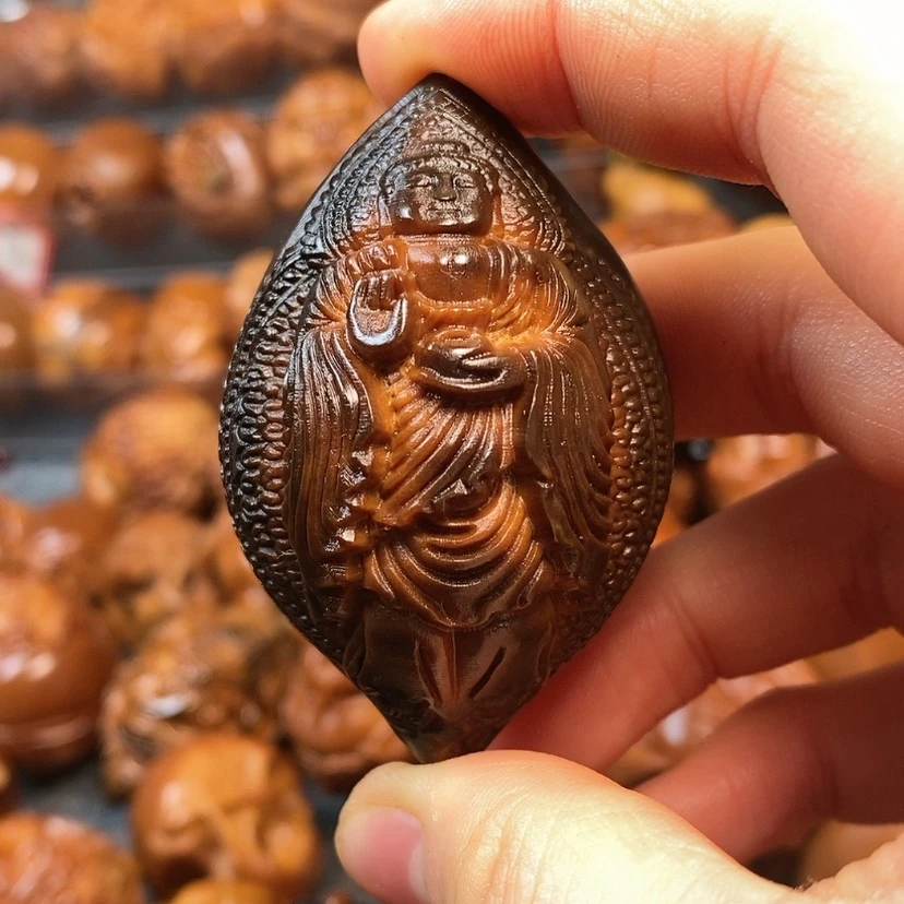 【闪购商品】橄榄核核雕厉*?大日无相