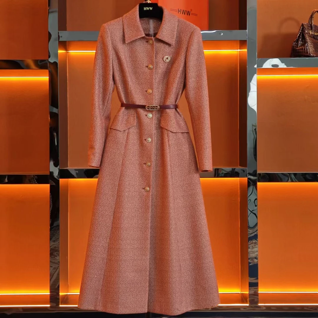 轻奢设计师女装优雅气质高奢修身秋季时尚风衣DHZHJ405213