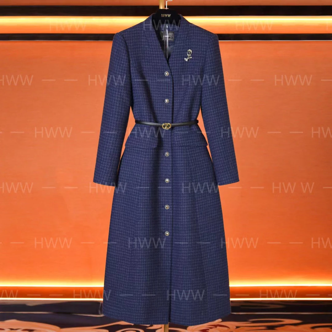 轻奢设计师女装优雅气质修身时尚收腰外套DHZFF404958