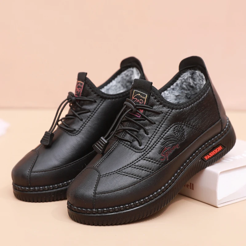 【女款】冬季新款女棉鞋加绒保暖防滑女士妈妈鞋