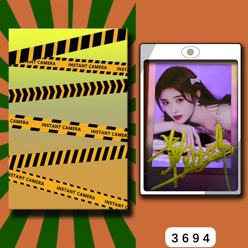 D3694【鞠婧祎】 正品拍立得照片 彩边金属