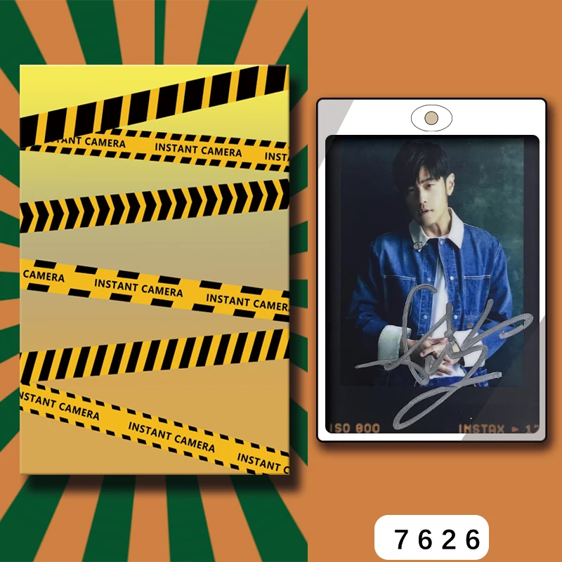 D7626【周杰伦】 正品拍立得照片 黑金