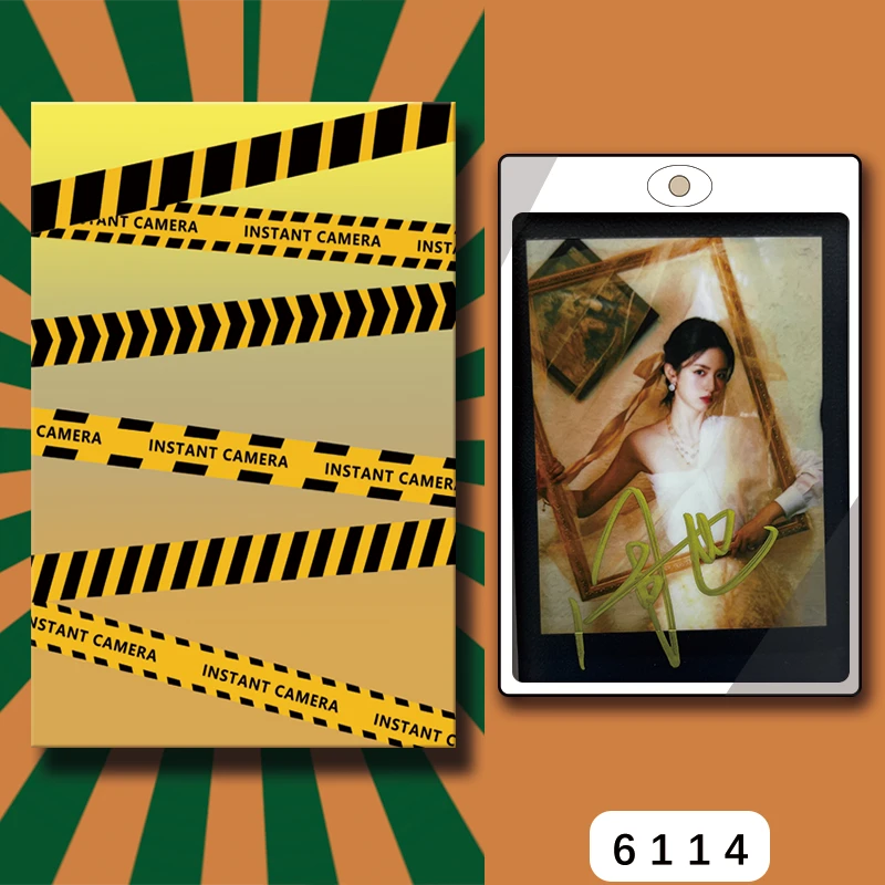 D6114【周也】 正品拍立得照片 黑边