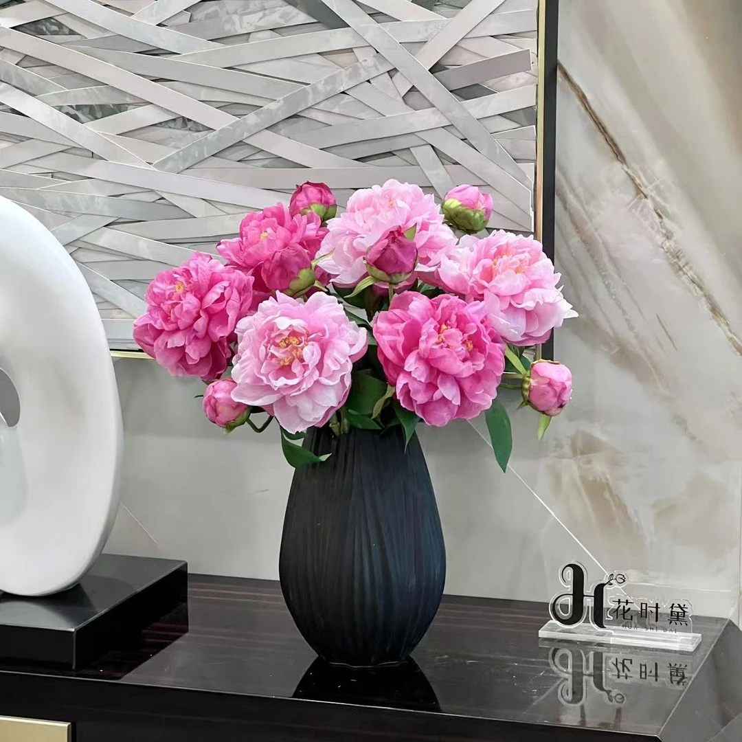 洛神牡丹仿真花轻奢假花客厅花艺餐桌摆件家居装饰花