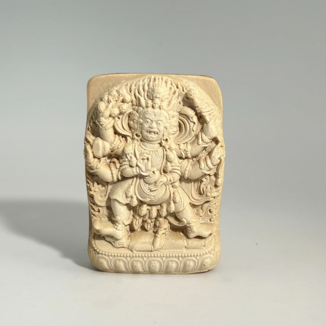 猛犸牙雕大黑天吊坠牌58*39*16mm假一罚四W8302