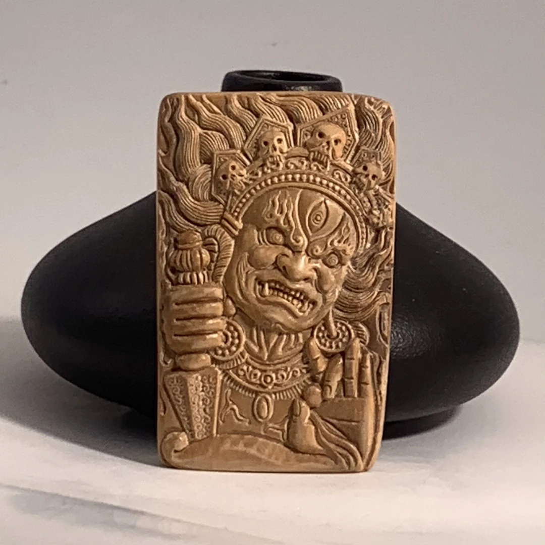 猛犸牙雕冰咖大黑天56*35*9mm吊坠假一罚W7463