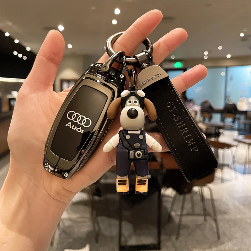 奥迪钥匙套24款a6l a3 q4 q7 q3 a8 a4l q5l车a7网红掌门狗壳扣包